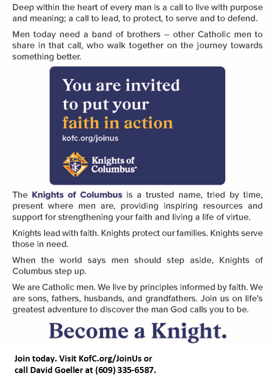 Knights of Columbus St. Mary of Mount Carmel Parish Hammonton, NJ